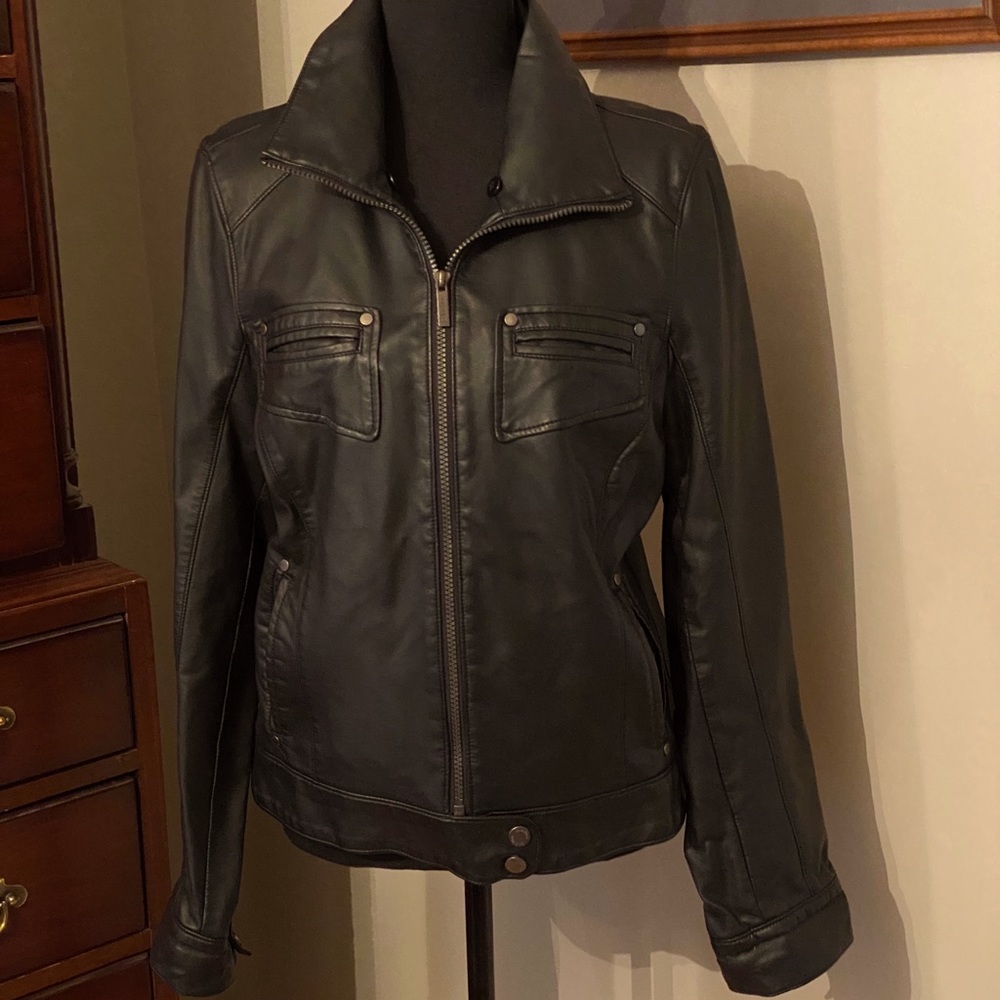 Calvin Klein faux leather jacket size S